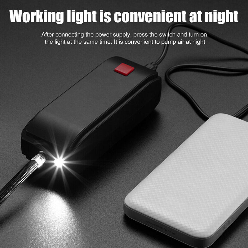 Portable Electric Car Bike Tyre Inflatable Pump Universal Bicycle Tire Inflator