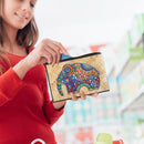 DIY Elephant Special Shaped Diamond Painting Wristlet Clutch Zipper Wallet Newly