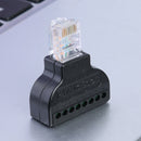 RJ45 Ethernet Male Plug to 8-Pin AV Screw Connector Adapter for CCTV Digital DVR