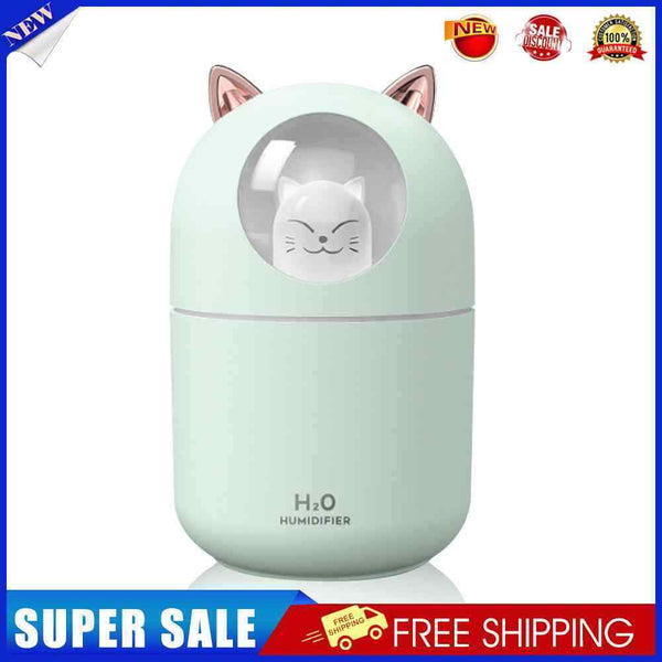 #A Cute Cat USB Mute Air Humidifier Air Moisturizing Fogger Purifier for Home