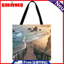 The Dragon Good Seaside Women's Large Capacity Printed Shoulder Shopping Bag