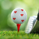 Golf Ball Stamp Marker Ink Ball Stamper Marker Impression Seal (D Red Love)