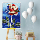 5D Diamond Painting Luminous DIY Flower Full Round Drill Mosaic Picture Wall