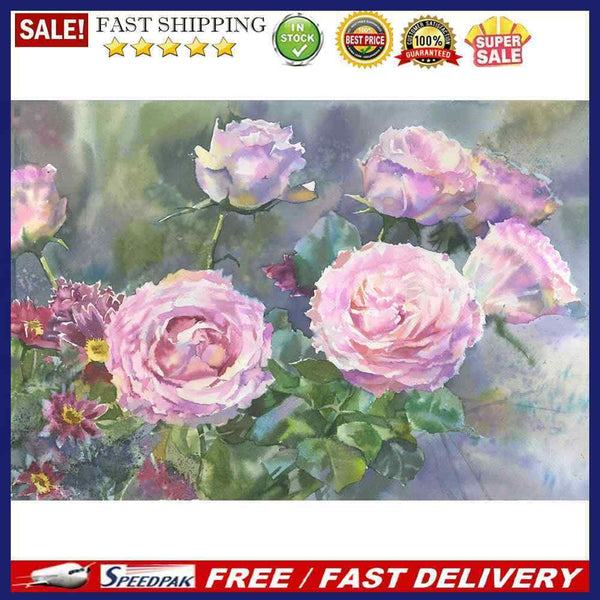 Flower Oil Paint By Numbers Kit DIY Acrylic Painting for Adults Home Decorati