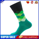 1 Pair Men Cotton Warm Soft Socks Gradient Color Middle Tube Socks (Green)