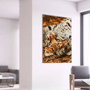 Full Embroidery Stamped Baby leopard DIY 11CT Eco-Cotton Thread Cross Stitc