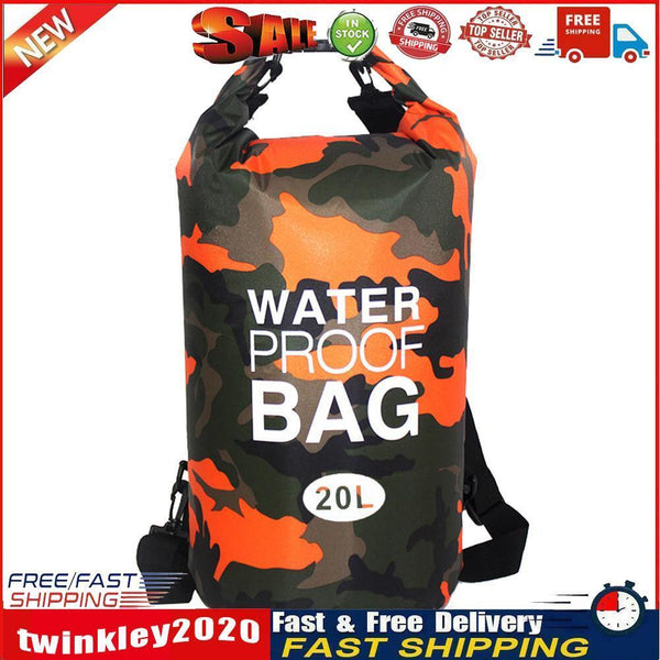 Outdoor Dry Bag Swimming Waterproof Sack for Boating Rafting (20L Orange) Newly