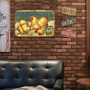 Farm Chicken Metal Retro Tin Sign Poster Wall Plate for Living Room Bar Club