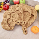 Wall-Mounted Jute Fruit Vegetable Basket Wall Hanging Storage (32x25cm) Newly