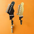 3pcs Retro Guitar Head Hooks Wall Mounted Clothes Hat Sundries Hanger Home Decor