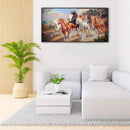 Frameless Oil Paint By Numbers DIY Horse Picture Craft Kits for Living Room