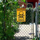 Attention Mines Metal Tin Sign Plaque for Bar Pub Club Cafe Decorative Iron Paint