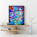 Diamond Painting 5D Blue Flower DIY Full Round Drill Kit Rhinestone Home Decor
