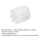 Robot Motor 082A For DIY Car 8-tooth Gear Plastic Gears 2mm Bore Motor Gears