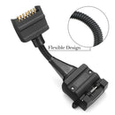 Trailer Adaptor 7 Pin Female Socket to 12 Pin Flat Male Plug Caravan Connector