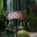 Solar Garden Lights aterproof Plug Umbrella Art Lamp Yard Decor (Bronze)