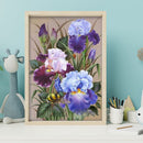 5D DIY Diamond Painting Kits Full Square Drill Iris Mosaic Picture Wall Decor