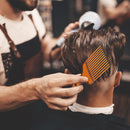 Hair Fork Comb Hairdressing Curly Insert Brush Hair Styling Tool (Orange)