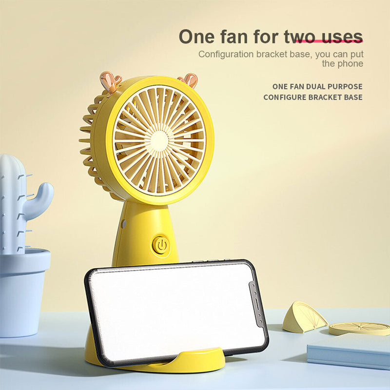 Mini Portable Fan USB Rechargeable Pocket Handheld Cooler for Outdoor Travel