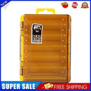 Double-Sided Fishing Lure Transparent Fishing Tackle Box Hook Case (Yellow)