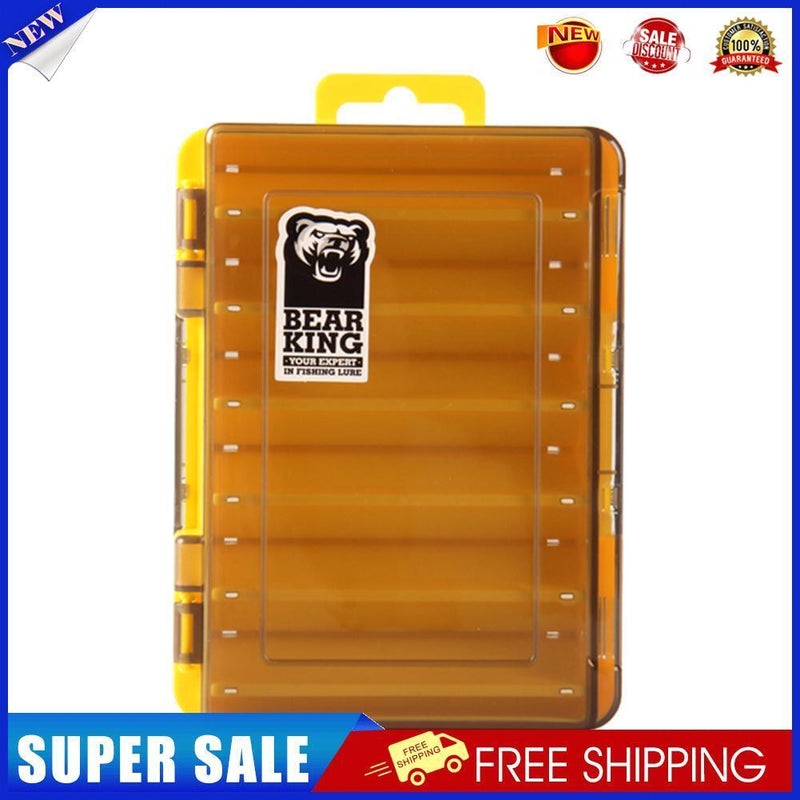 Double-Sided Fishing Lure Transparent Fishing Tackle Box Hook Case (Yellow)