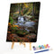 Handpainted DIY Forest Scenery Oil Paint by Numbers Kit Pictures Draw Craft G