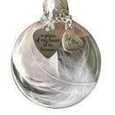 Christmas Ornament Feather Ball Tree Durable Round Clear Plastic Ball Pendants