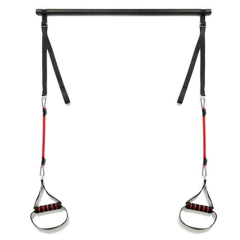 Portable Pilates Bar Kit Resistance Band Exercise Stick Yoga Home Drawbar P2G7