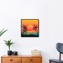 Sea Sunset Drawing Frameless DIY Oil Paint by Numbers Canvas Home Decor Kit