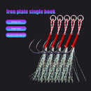 100pcs / Box Slow Jigging Fishing Hook Set with Feather Sting Sea Fishing Hook