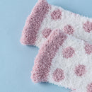 Autumn Winter Women Coral Fleece Spot Socks Warm Plush Middle Tube Sleeping Sock