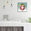 Frameless Oil Paint By Numbers Santa Claus DIY Canvas Picture Craft Kit