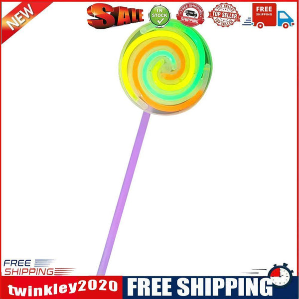 Rotating LED Lolly Fairy Wands Flashing Plastic Glow Sticks Party Supplies