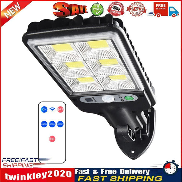 LED Solar Wall Light Outdoor Motion Sensor Lamp Garden Remote Lamp (72COB) Newly