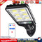 LED Solar Wall Light Outdoor Motion Sensor Lamp Garden Remote Lamp (72COB) Newly
