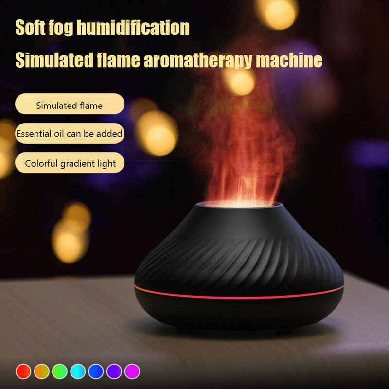 Flame Fragrance Diffuser Portable Flame Air Humidifier for Home Office Yoga Gym