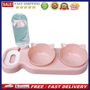 Pet Cat Double Bowl Automatic Feeder Dog Cats Food Bowl Drinking Water Founta