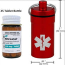 Outdoor Aluminum Medicine Keyring Keychain Pill Box Bottle Holder Container