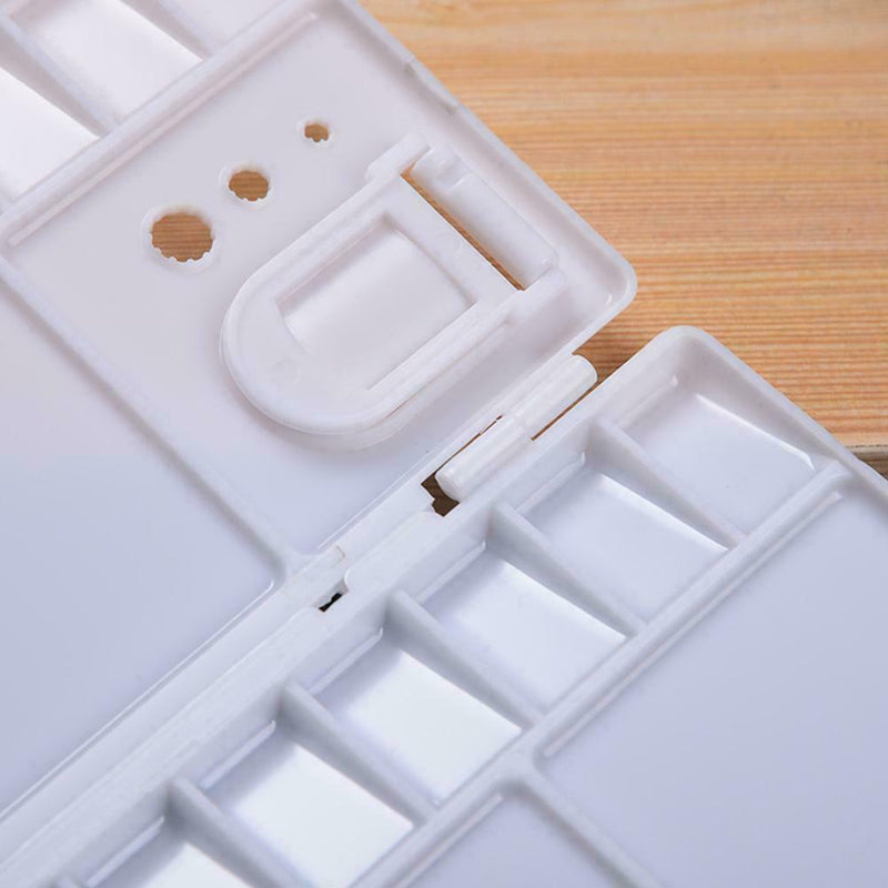Creative Art Palette Plastic Watercolor Clamshell Paint Supplies Tools Art I9H2