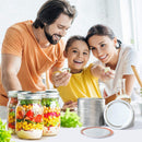 Metal Mason Jar Lids-Food Grade Airtight Silicone Seal Regular Mouth Can Lids