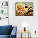 Bird and Squirrel Oil Paint By Numbers Kits Canvas Picture Wall Art DIY Cra