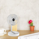 Touch Folding Fan Telescopic Mini Summer Student Desktop Table Fan (White)