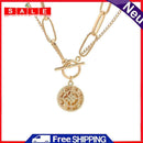 Fashion Jewelry Punk Metal Thick Chain Necklace Double Layer Street Choker Gifts