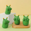 #A Green Worm Black Eyes Funny Kneading Toys Multipurpose Soft for Kids Party Gi