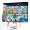 Frameless Painting By Number Christmas Snow Scene DIY Handmade Drawing On C