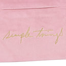 Embroidery Velvet Tissue Box Napkin Holder Car Paper Towel Container (Pink)