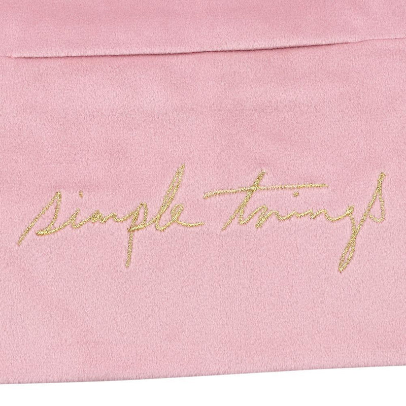 Embroidery Velvet Tissue Box Napkin Holder Car Paper Towel Container (Pink)