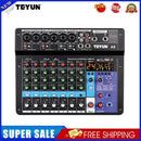 Mixer Sound Mixing Console USB Soundcard DJ Audio 48V Power (8 Channel US)