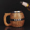 Large Capacity Wood Barrel Tankard Bucket Shaped Beer Bucket Cup Drinkware Newly