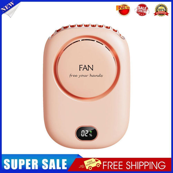Mini Portable Bladeless Neck Fan Rechargeable Silent Cooling Fans (Pink)